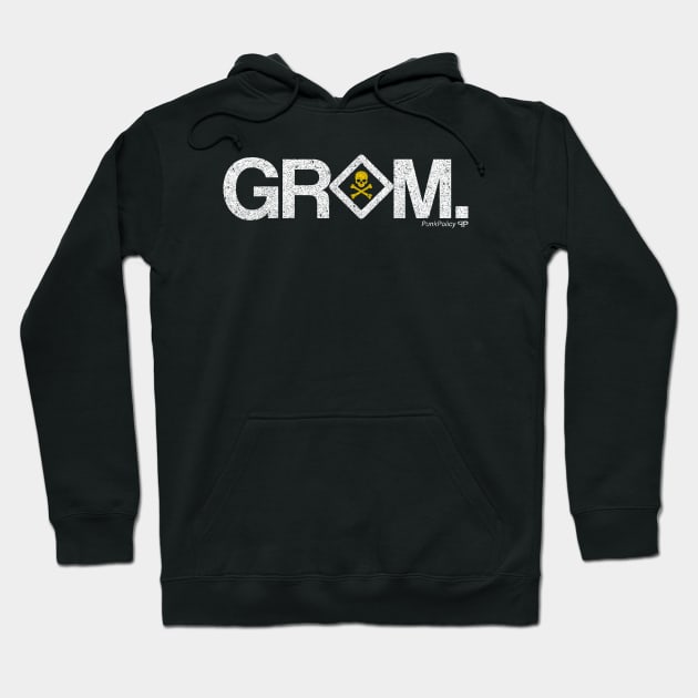 Grom surf and skate print Hoodie by PunkPolicy